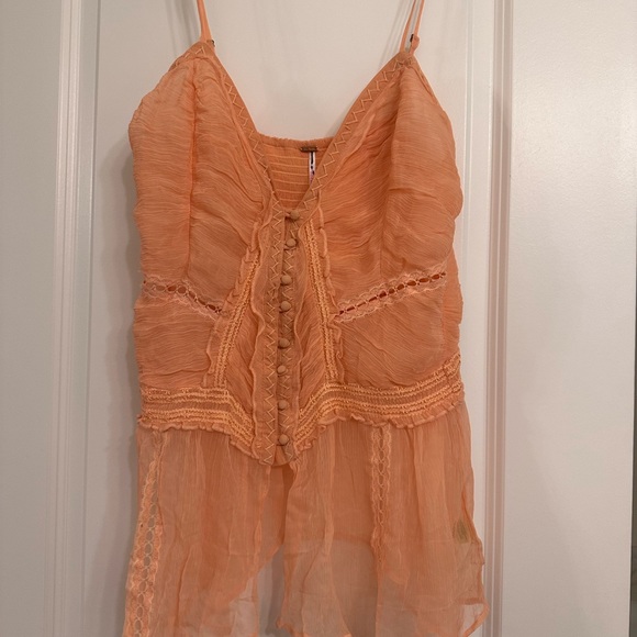 Free People Leah Chiffon Top NWT - Picture 3 of 4